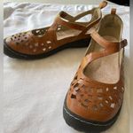 Jbu Like New  Brown Cutout Mary Jane Boho Festival Beachy Flats Photo 4