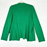 Misook  Lilly Textured Jacket Cardigan Open Front Size Small Kelly Green Photo 2