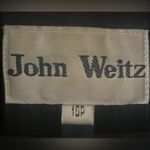 John Weitz vintage double breasted coat is a wool/cashmere blend, size 10P Black Photo 4