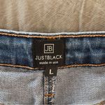 Just Black  Boutique Raw Hem Denim Skirt. Size Large. Photo 1