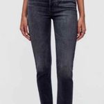 RE/DONE  90s High Rise Ankle Crop Size 28 Onyx Fade Button Fly Stretch Photo 8