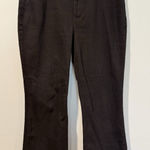 J.Crew  Flare Crop Pants Womens 33" Black High Rise Denim Stretch Travel Work Photo 0