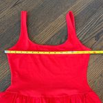 Mango Bubble Hem Tank Cotton Red Mini Dress size Small / 2 NWOT Photo 3