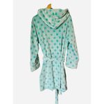 Victoria's Secret PINK Victoria Secret Green Polka Dot Soft Plush Bath Dressing Robe Women's XS/S Photo 2