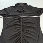 Torrid Black Studio Knit Shirred Front Button-Front Shirt Size 3X Photo 7