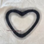 Dazey LA heart print “time for happiness” long sleeve baseball ringer tshirt  Photo 1