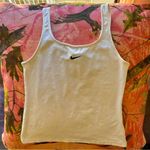 Nike  true vintage y2k white check logo square neck camisole tank top Photo 1