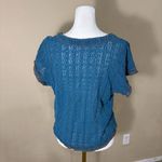 Natural Life  Ashley Lace Top Blue Sz Large Forest Fairy Semi Sheer Cottagecore Photo 3