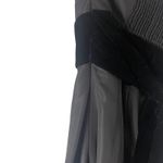 ZARA  Basic Small Black Strapless Fairy Grunge Whimsygoth Velvet Tie Maxi‎ Dress Photo 6