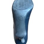 Michael Kors Navy Patent Leather Pointed Toe Bow Kitten Heel Pumps size 11 Photo 4