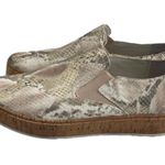 SARTO by Franco Sarto Daine Slip On Sneaker Dusty Rose snake print, Size 8.5 EUC Gold Photo 2