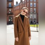 Forever 21 Womens Fall  Minimalist Tan Dress Coat Jacket M  Photo 1