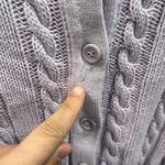 United Colors Of Benetton VTG Purple Cable Knit Cardigan Soft Cottage Fairy S Photo 3