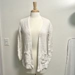 Madewell  Linen Blend Open Front Pocket Cardigan Sweater Classic White size XS Photo 1