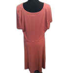 Torrid Plus size 2X ribbed Button Front V Neck Rose Pink Short Sleeve Pockets Photo 2