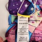 Agua Bendita  Fuzzy Bikini Top in Eter Print Pink Size 3XL NWT Adjustable Photo 6