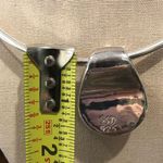 Sterling Silver SIMON SEBBAG  Hammered Pendant Tube Choker Necklace Photo 10