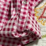 NY & Company 7th Avenue size XL tall pullover pink white checkered rolltab slvs Photo 1