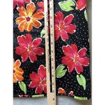 Laura Ashley  Blazer Jacket Large Women Black Zip Collared Polka Dots Floral Photo 6