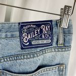 Bailey Ray Size 8 Button Fly Distressed Light Wash Jeans Straight Leg 90's Stars Blue Photo 5