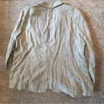 Eileen Fisher Linen Blazer Womens Large Gray Silver Metallic Fitted Jacket Photo 7
