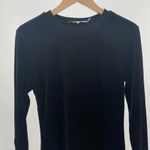 Pam & Gela Shirred Mini Dress Black Terry Velour Adjustable Ruching Size Large Photo 3