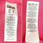 ASOS  Lace And Pleat Skater Midi Dress Hot Pink Romantic Chiffon Women’s Size 4 Photo 7