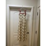 Patrons of Peace Dress Womens Medium Cream Floral Tie Strap Maxi Pockets Boho Photo 1