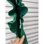 Vintage green Maxi Dress Ruffle Sleeve Size Small Photo 8