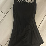 Lululemon  Dual Tank Ace Top Black Straps Built-In Bra Pads  Photo 0