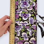 Vera Bradley Double ID Wristlet Plum Petals Purple Floral Bifold Zip Wallet $30 Photo 8