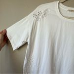 Soft Surroundings M Top Boho Embroidered eyelett Boho Floral costal beach tshirt Photo 7