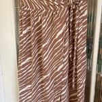 A New Day  Women's Wrap Skirt Linen blend  A-Line Brown Zebra size S Photo 1