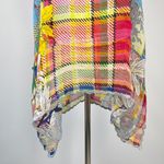 Johnny Was NWOT  Multicolor Plaid Floral Blouse Shirt Linko Babydoll Tunic Size S Photo 3