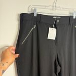 Ryllace Black Ponte Knit Pants Ankle Zip Stretch Size 20 Photo 5