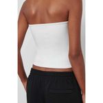 WARDROBE.NYC Opaque Tube Top in White Large New Womens Strapless Bandeau Photo 10