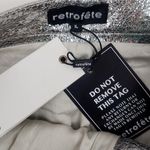 Retrofête Retrofete Nico Mini Leather Skirt in Silver Size Large NWT Photo 4