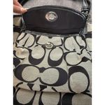 Coach Leah Tote Signature C Print Black and Gray Y2K 2000's Front Pocket Photo 5