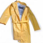 Burberry  Yellow Coat with Plaid Lining Photo 0