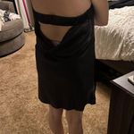 Black silk strapless open back dress Size L Photo 1