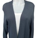 ZARA Women's Blue Grey Long Open Front Jacket Duster Cardigan Sweater Size M Photo 10