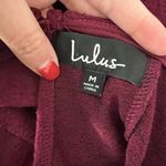 Lulus NWT LULU’S Favorite Tune Burgundy Faux Wrap Sweater Dress Sz M Photo 6