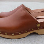 J.Crew Women's Rich Oak Convertible Leather Clogs Sz 8 Photo 0