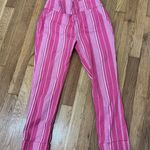 Size Small 7th Avenue Design Studio Pink Striped Pants High Rise Capri Stripes Photo 0