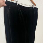 Good American  Black Velvet Wide Leg Trouser Pants 22 PLUS Photo 3