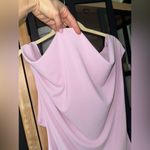 ZARA  draped top cowl ruched gathered tank flowy sleeveless pastel asymmetrical Photo 6