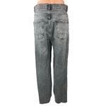ZARA  Women's Gray Washed High Waisted Raw Hem Straight Leg Denim Jeans Size 4 Photo 2