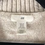 H&M  Womens Cardigan Sweater Chunky Knit Wool Blend Beige XS Photo 3