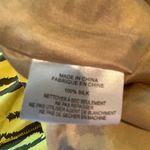 ROY STUDIO 100% Silk Sleeveless‎ Summer or Spring Yellow Dress Size 38 Green Photo 3