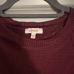A.Peach Maroon Ribbed Dress Photo 1